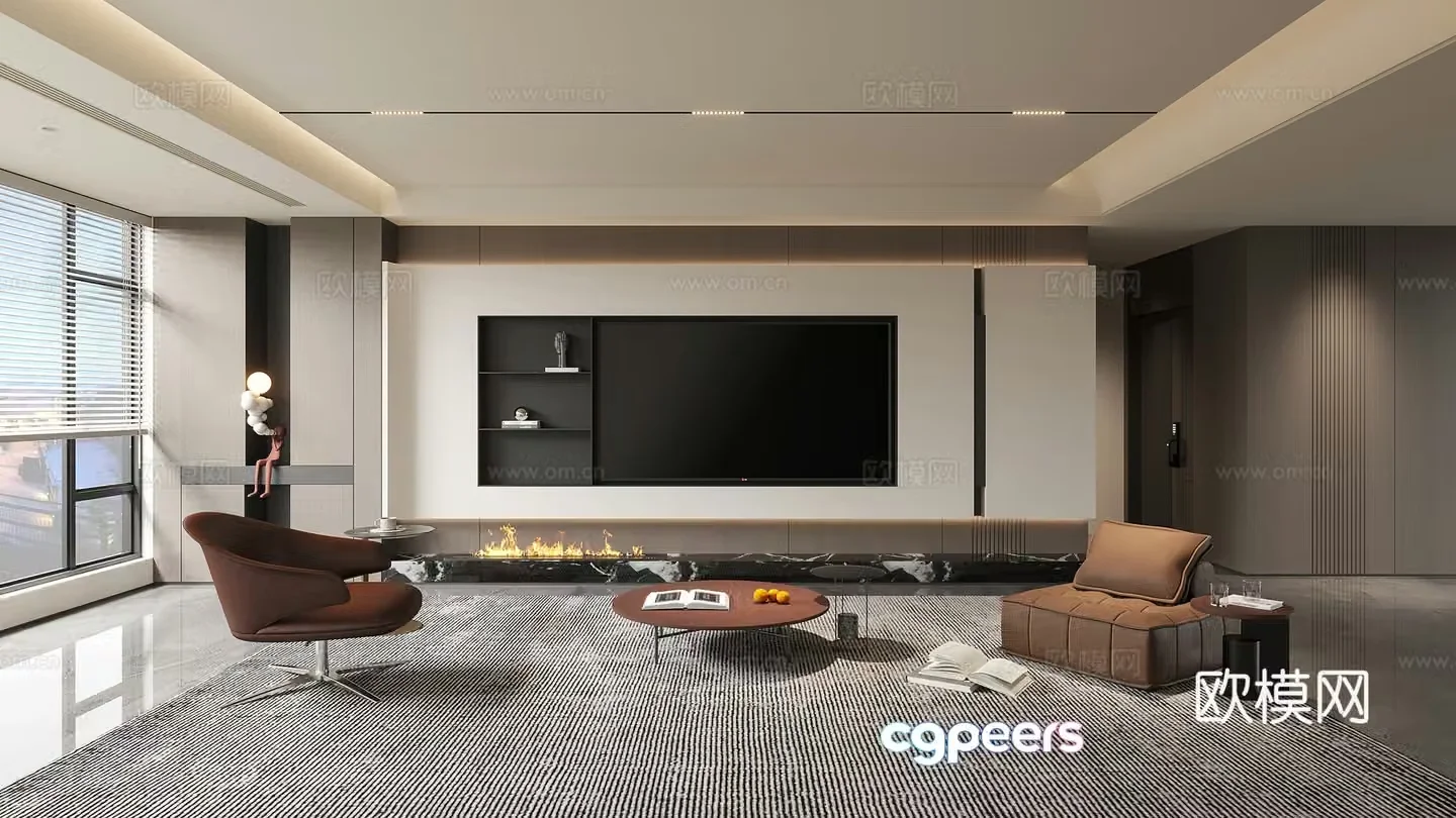 Modern living room 3d model
