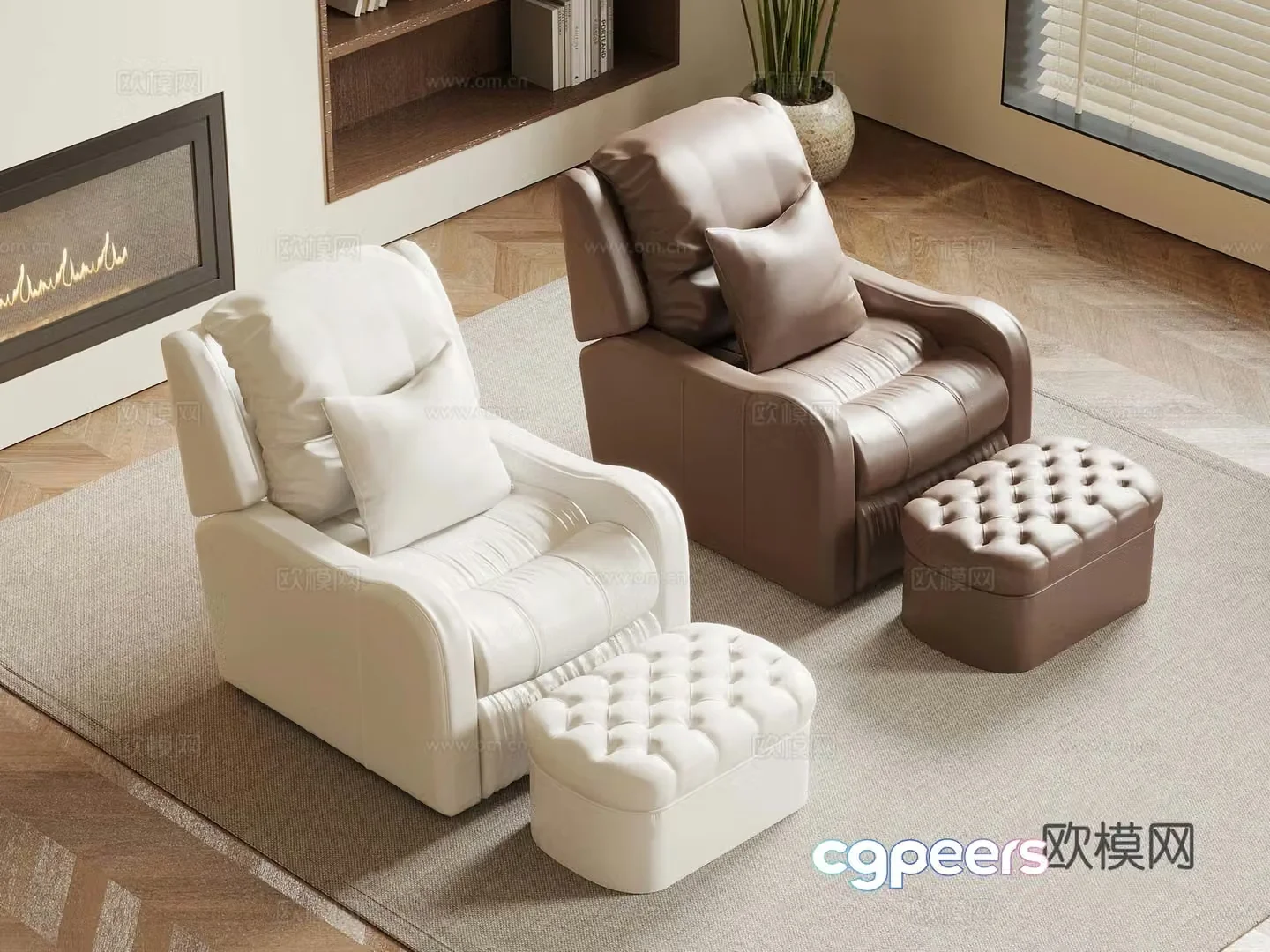 Modern massage bed Nursing bed Massage chair 3d model
