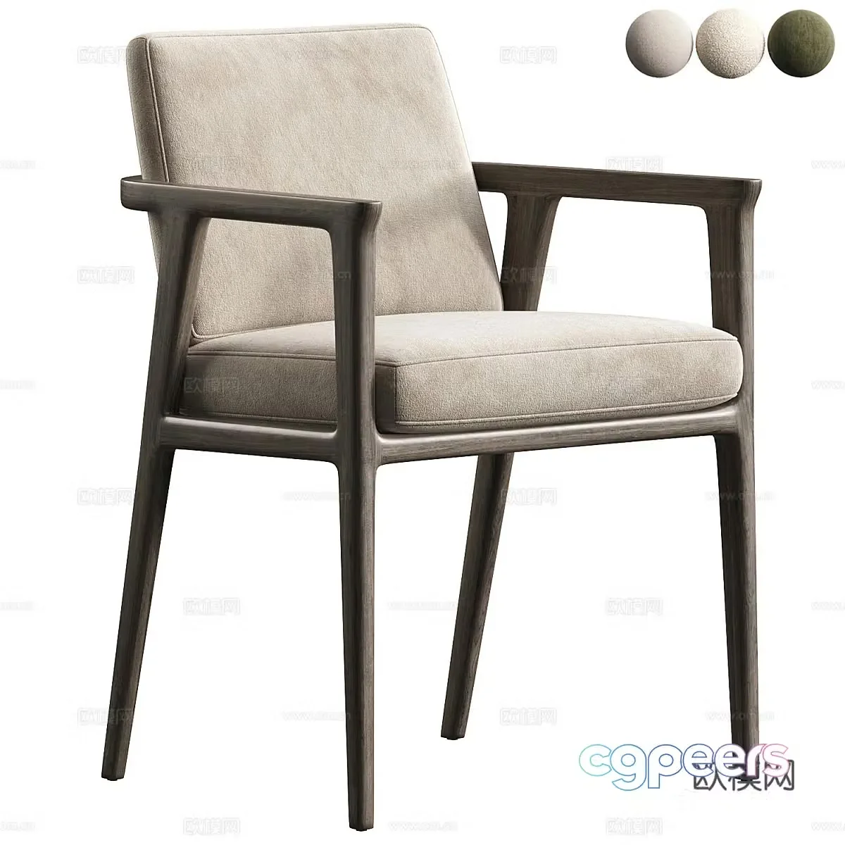 New Chinese Zio Dining Chair 3D Model