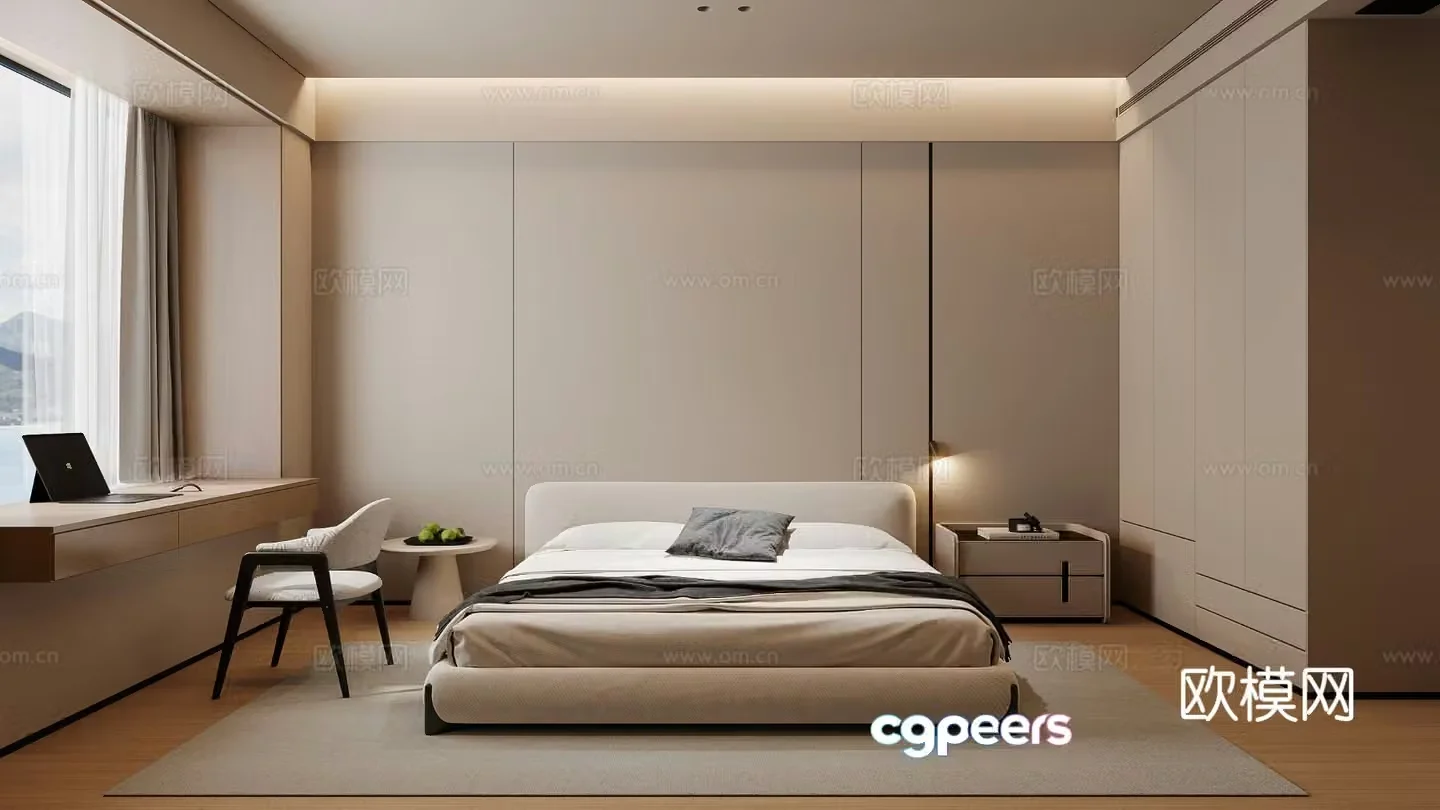Italian style bedroom master bedroom 3d model