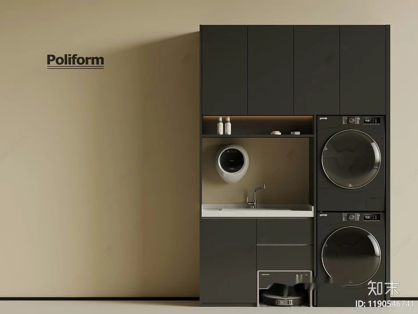Modern Laundry Room 3D Model – 17947 – VRAY Render