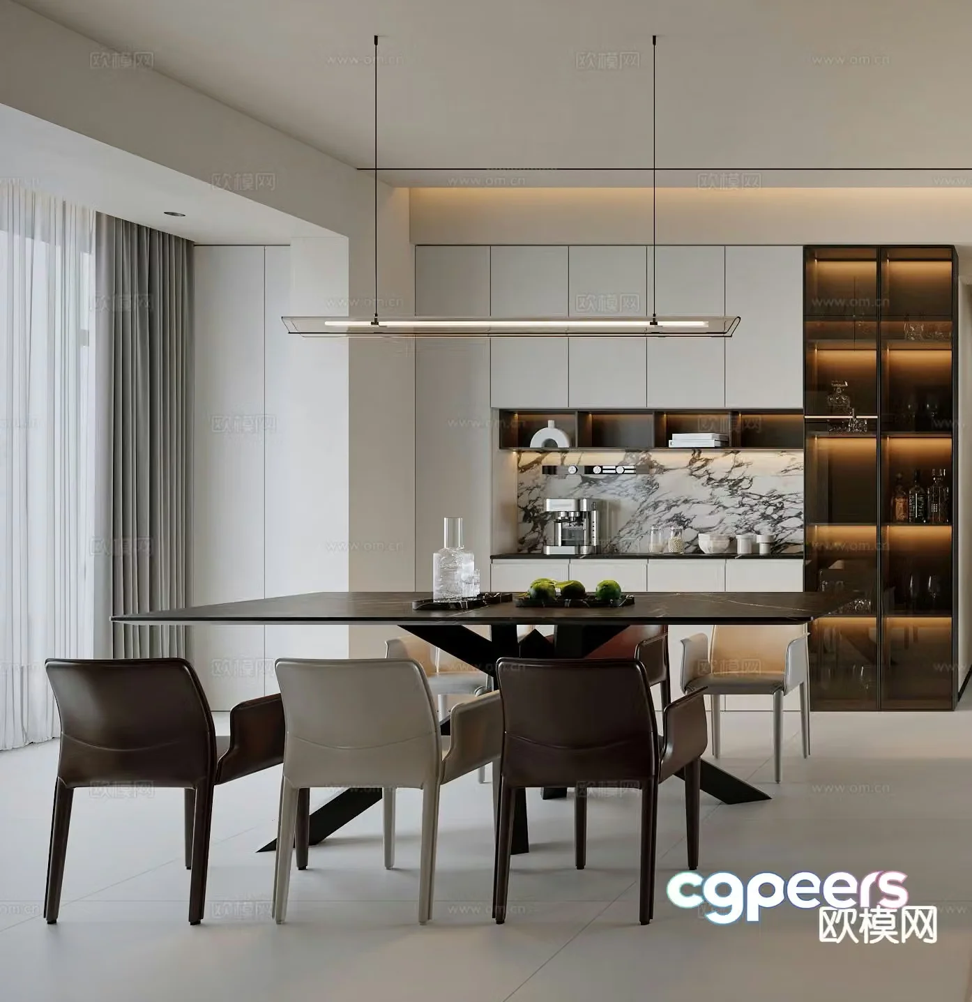 Modern restaurant 3d model