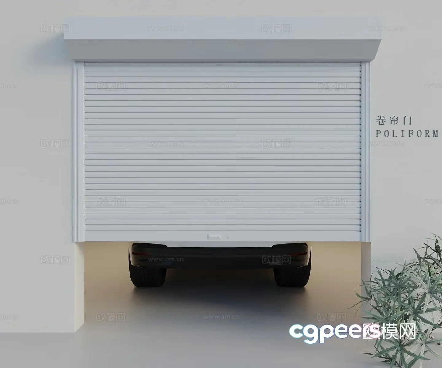 Rolling shutter door Rolling shutter door Garage door Factory warehouse door Shop rolling shutter door Stainless steel rolling shutter door 3D model