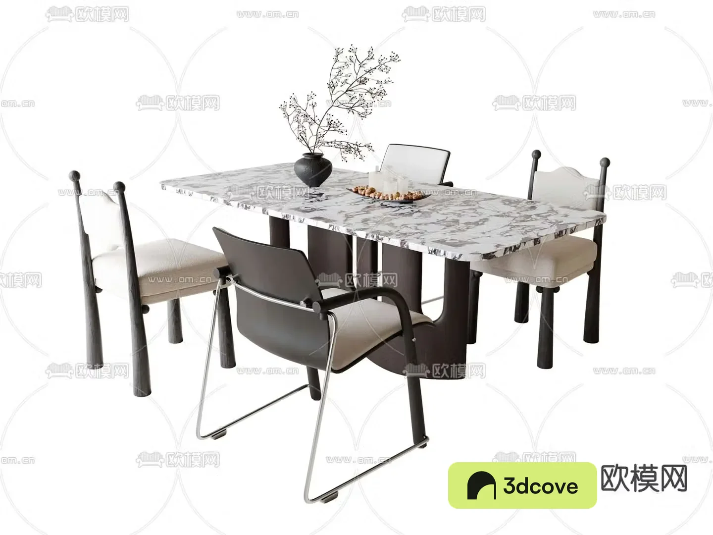 Medieval style dining table and chairs