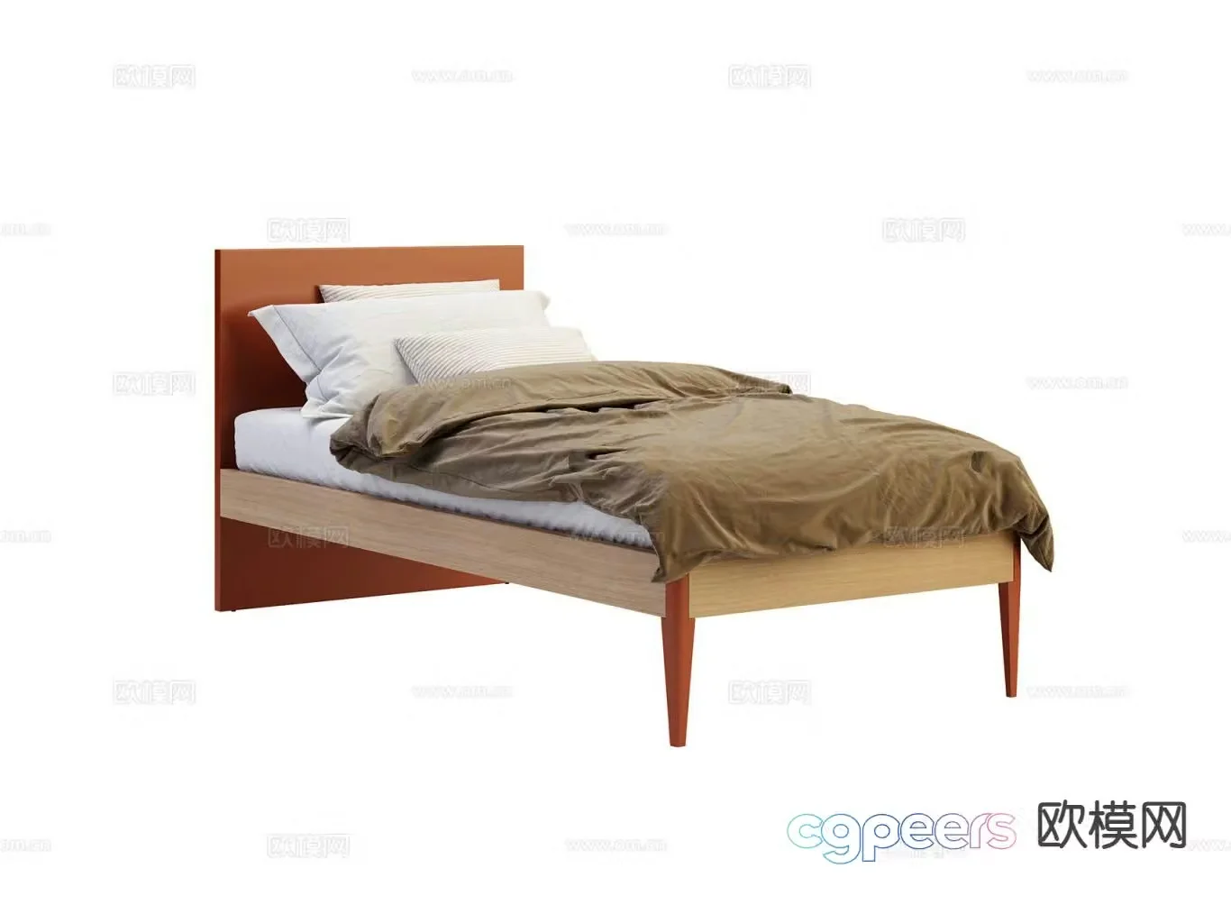 Single bed 3d model
