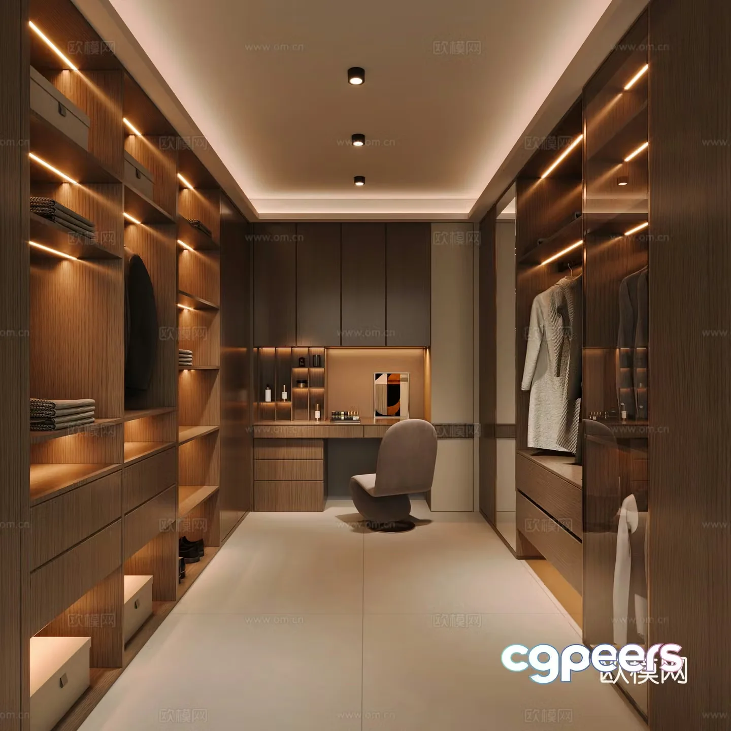 Modern cloakroom 3d model