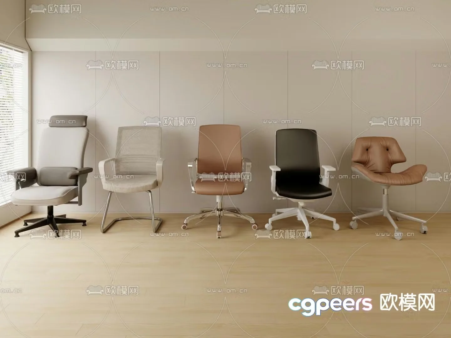 Office chair conference chair shift chair staff chair 3d model