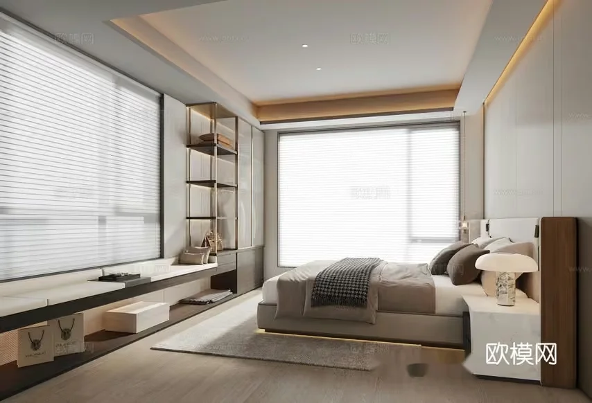 Modern Bedroom Design 3D Model – 9406 – VRAY Render