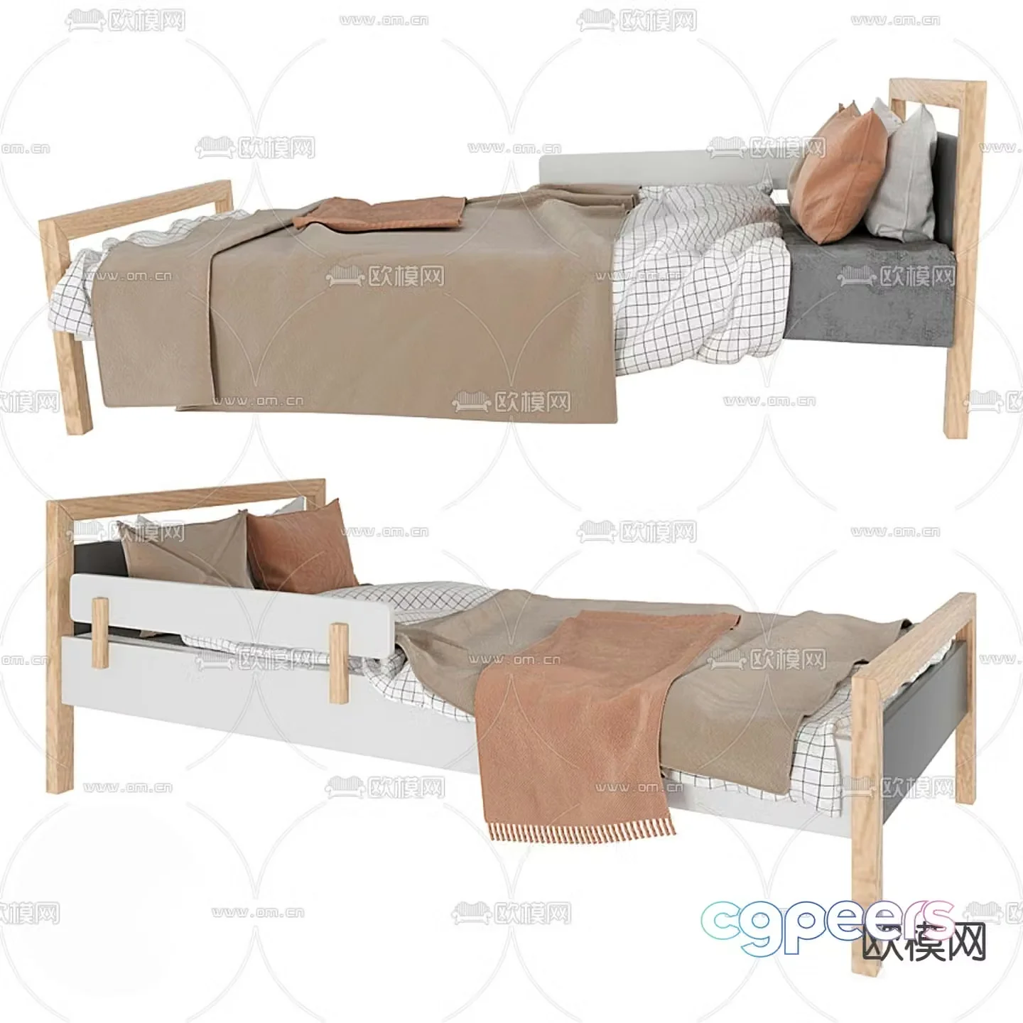 Modern children’s bed 3d model