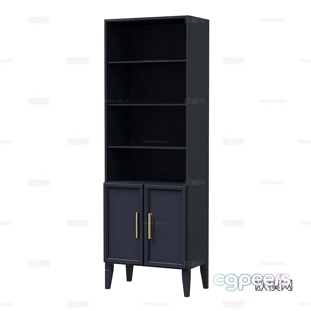 Modern decorative cabinet shelf 3d model
