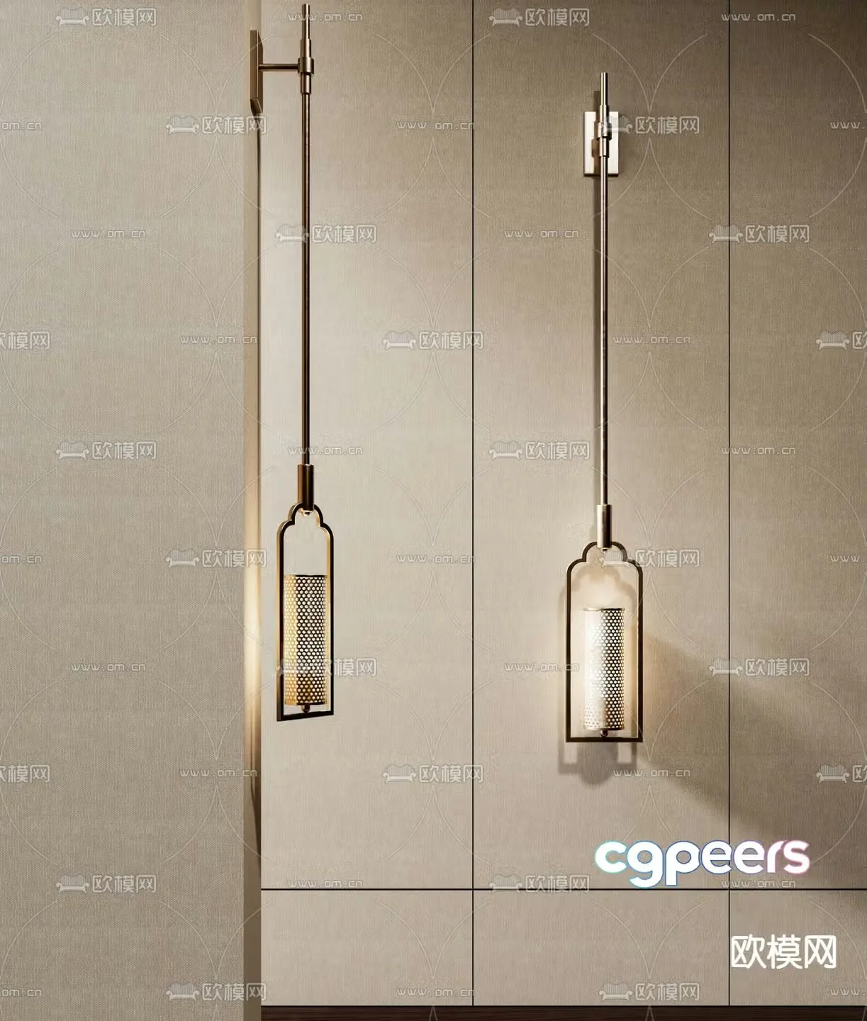 New Chinese style wall lamp 3d model