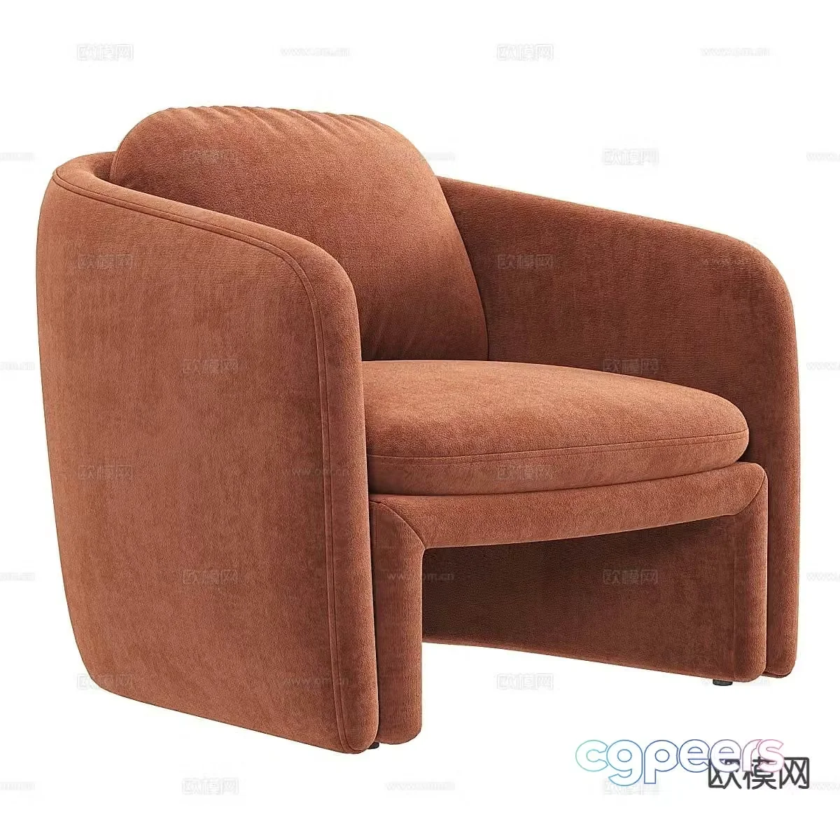 Modern sofa chair leisure chair 3d model
