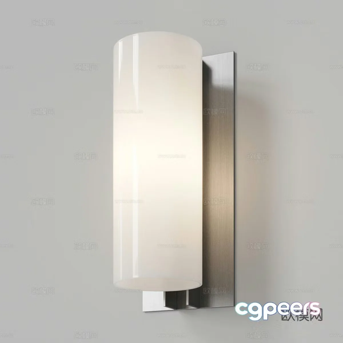 Minimalist wall light glass wall light 3d model