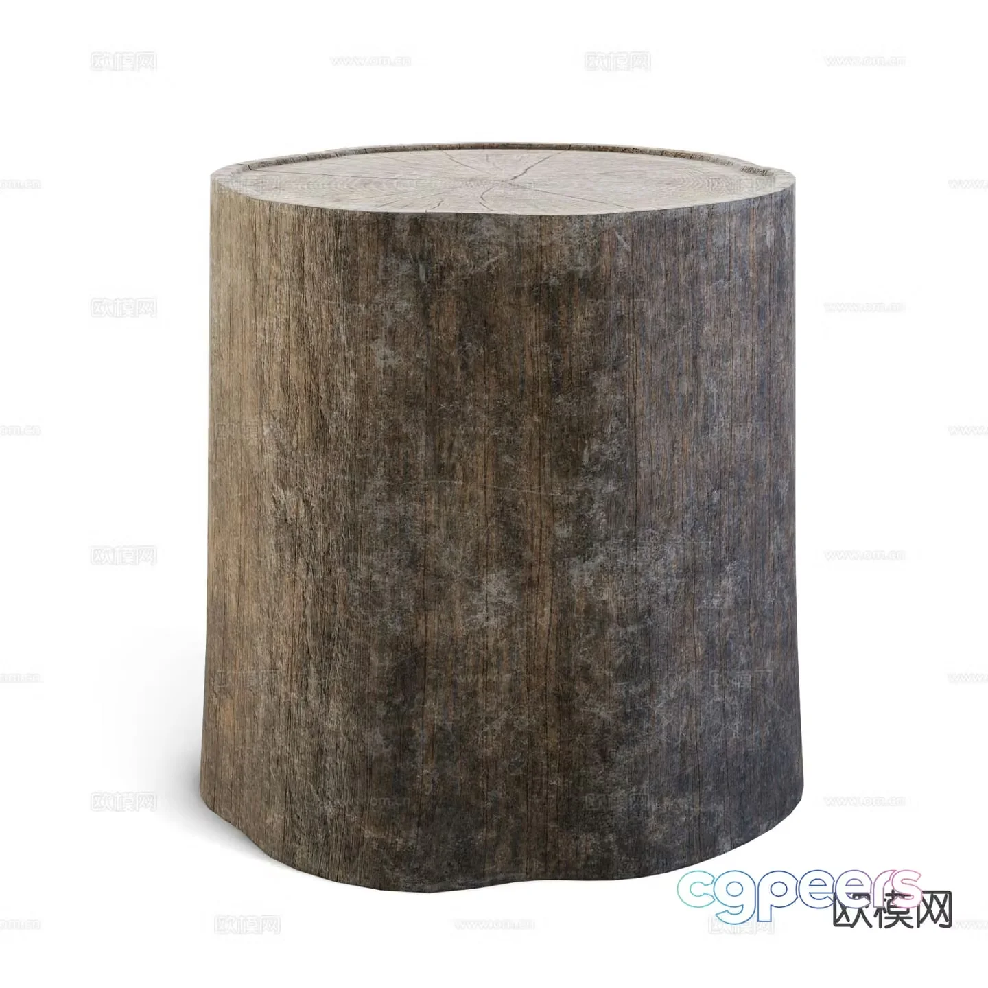 tree stump tree trunk wooden stump stool 3d model