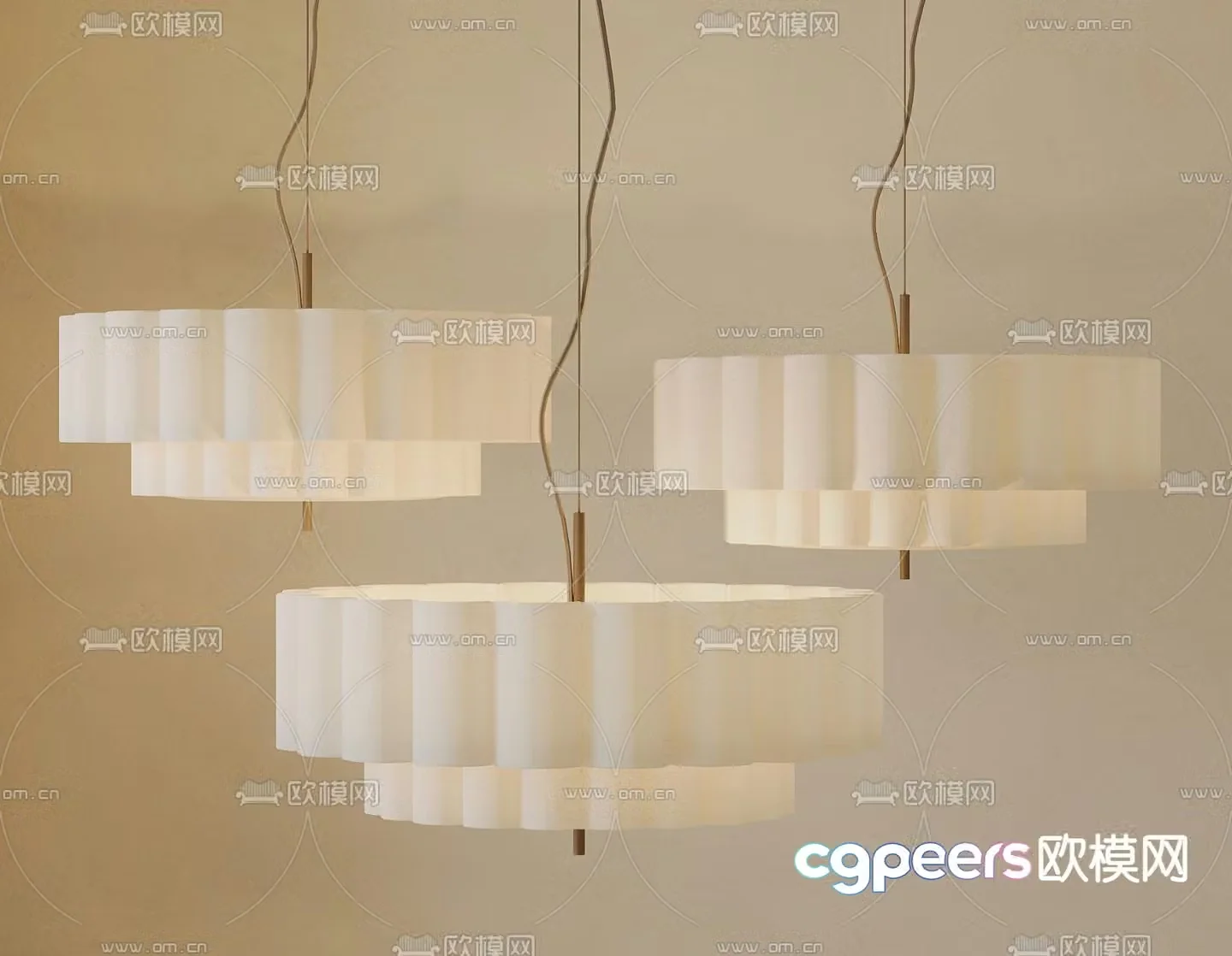 Modern chandelier 3d model