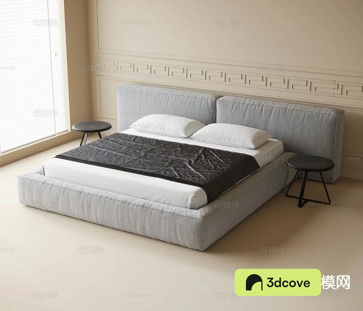 Modern double bed
