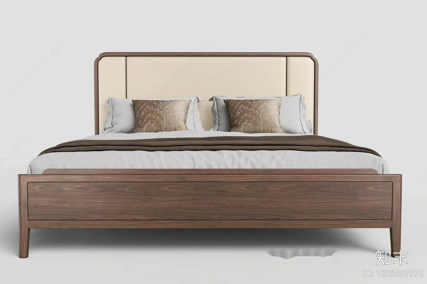 A Wooden Bed 3D Model – 6716 – VRAY Render