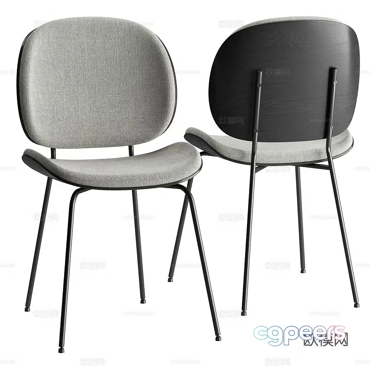 Modern Italian JYSK TESTRUP Dining Chair 3D Model