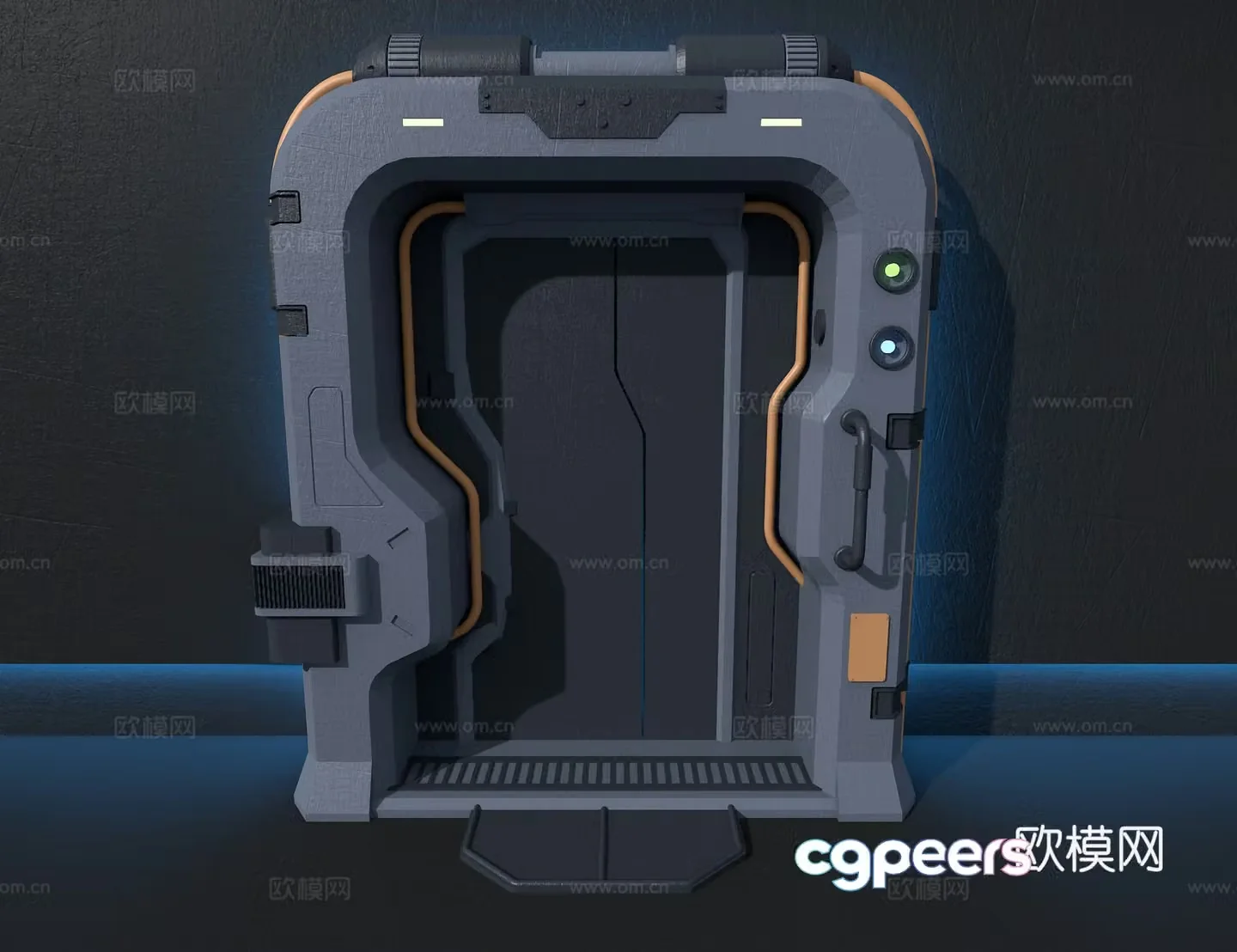 Science fiction gate 3d model