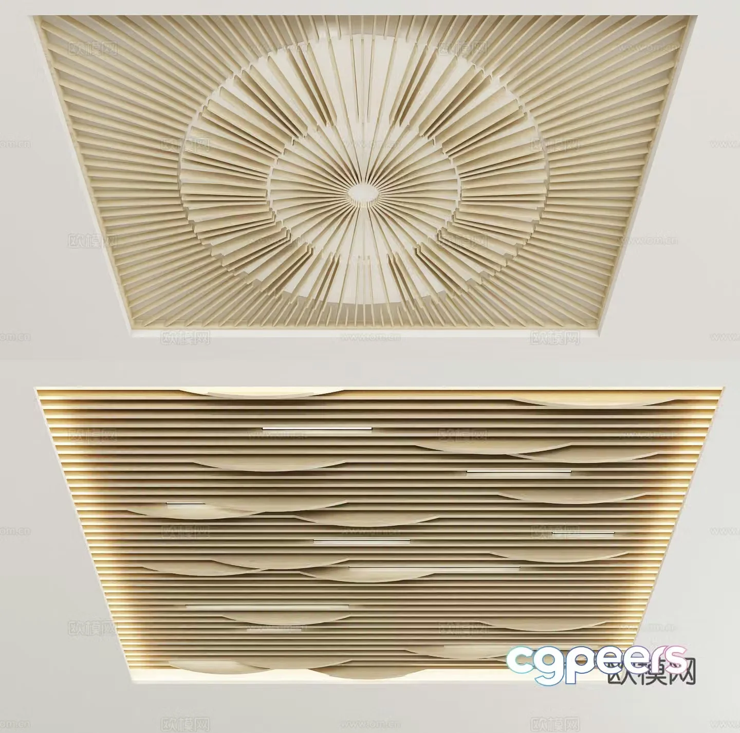 Modern ceiling 3d model