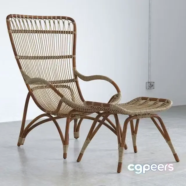 3ds Max Free – Sika Design Monet Chair and Footstool