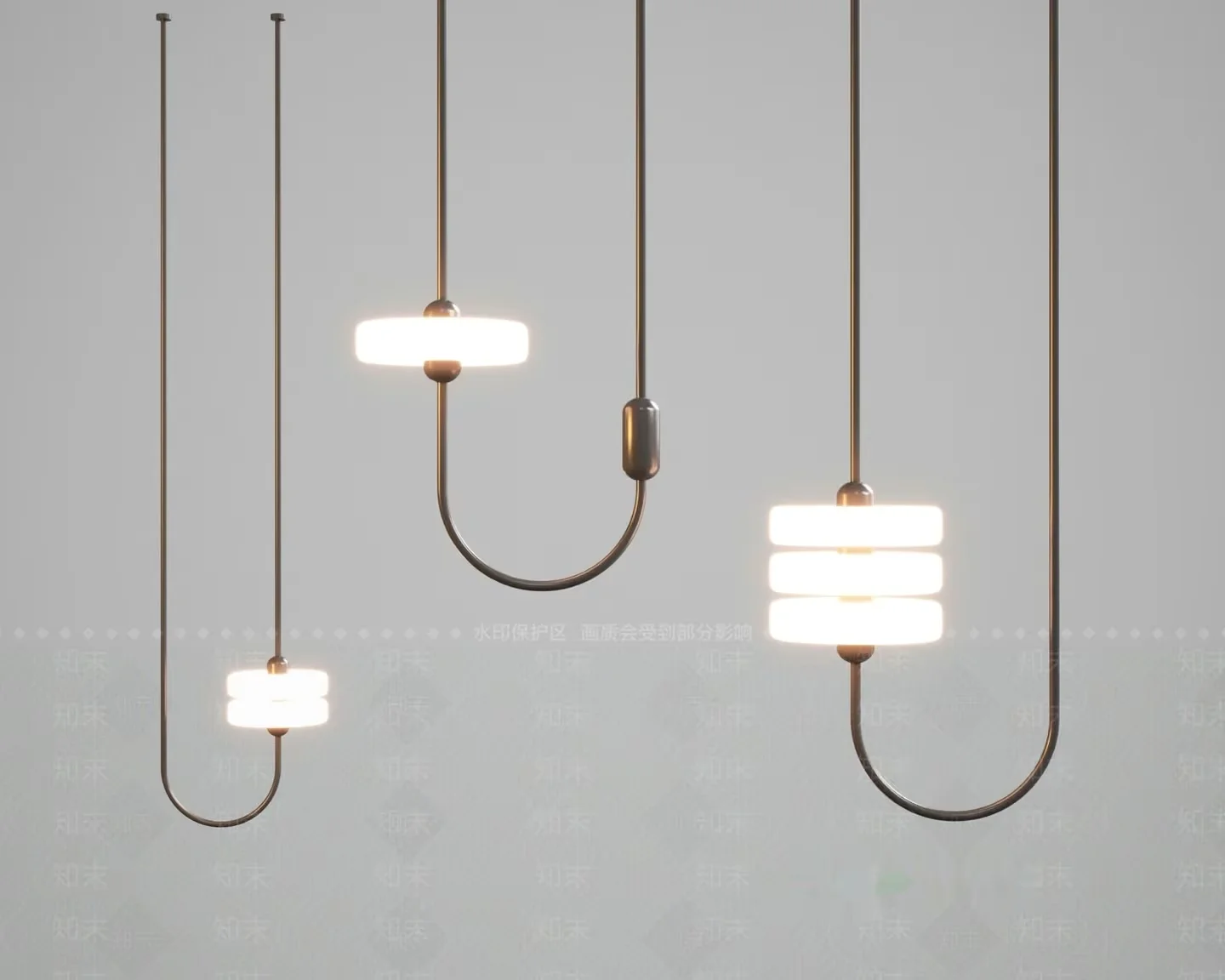 Modern Hanging Lights 3D Model – 10870 – VRAY Render