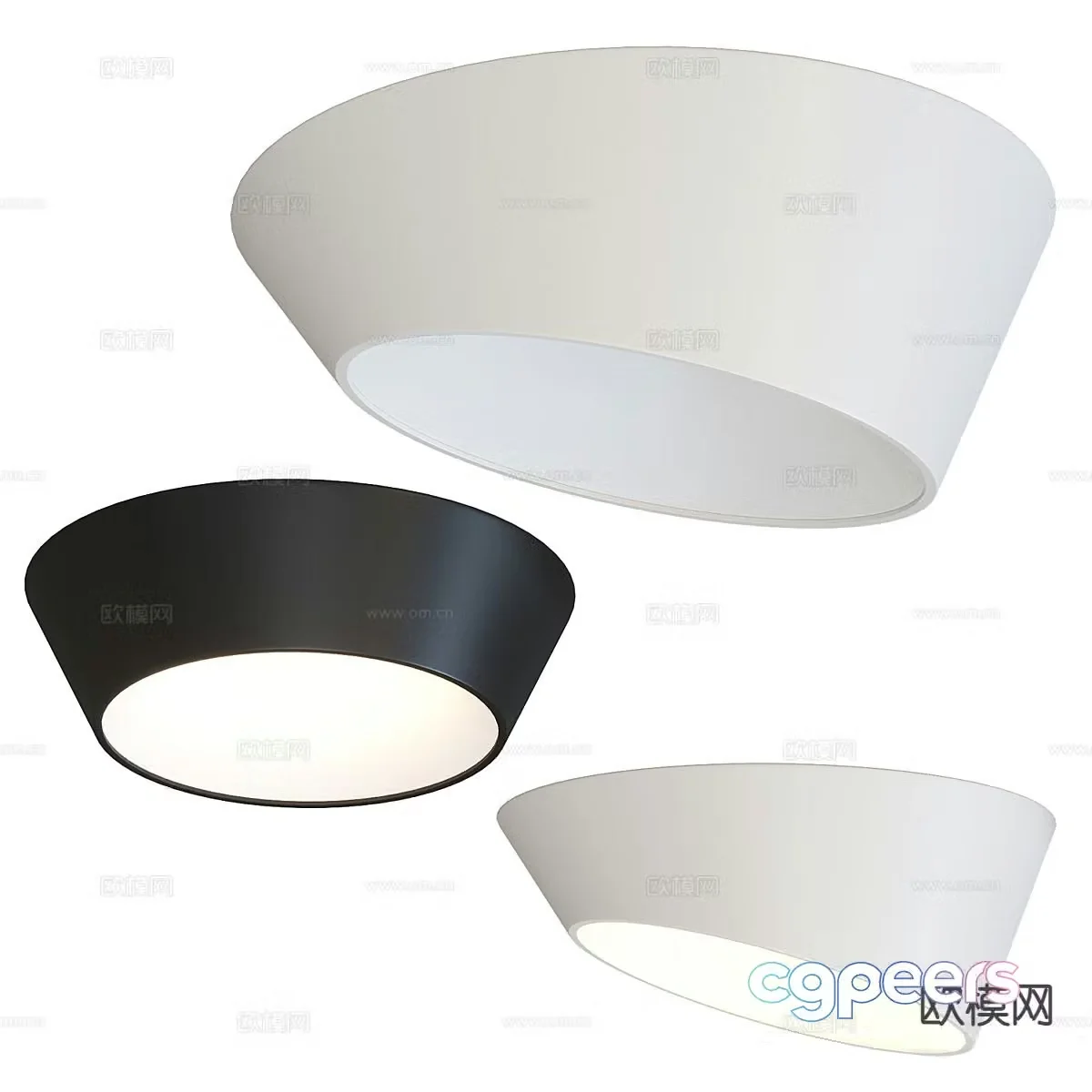 Geometric ceiling lamp 3d model