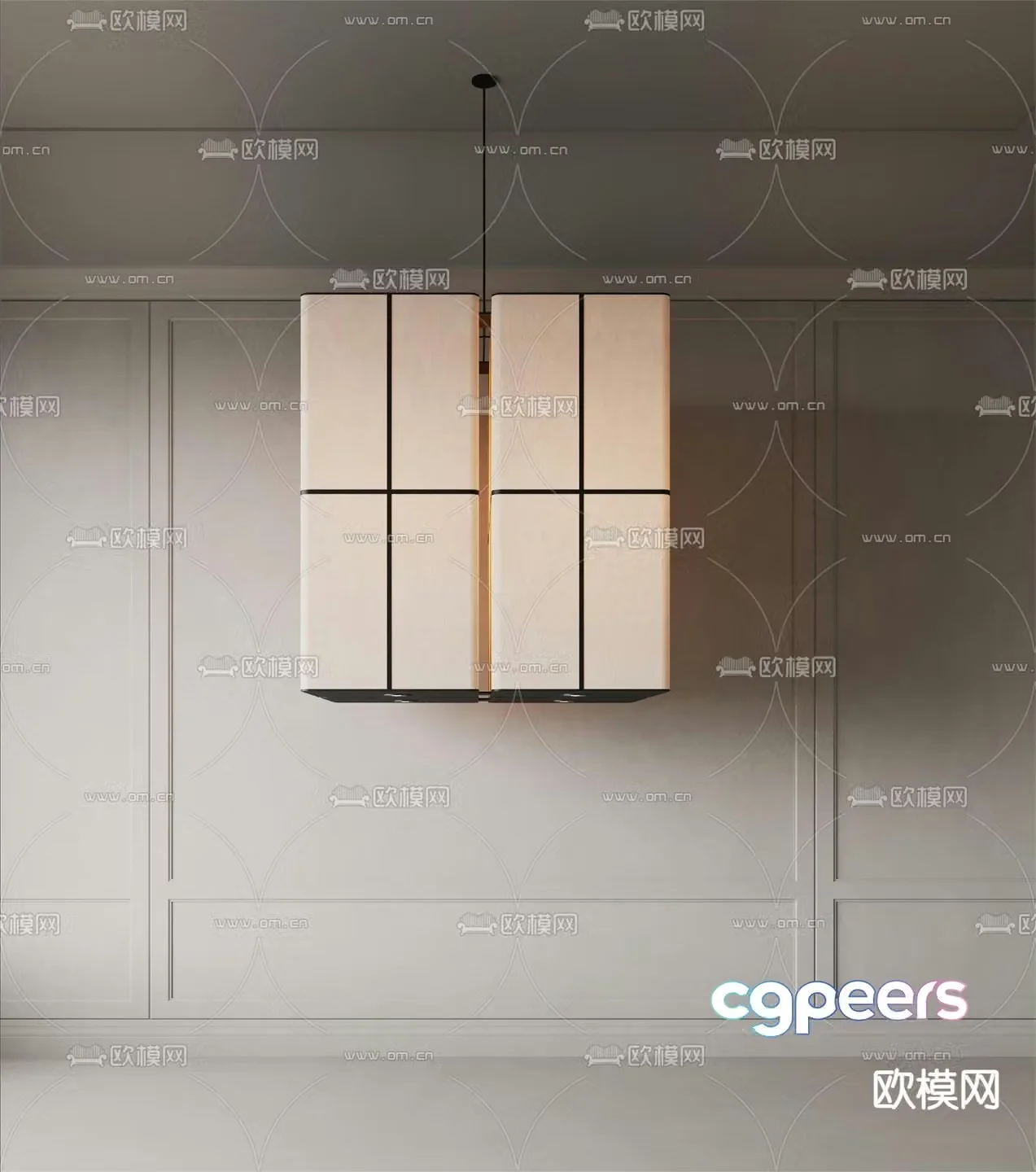 New Chinese chandelier 3D model
