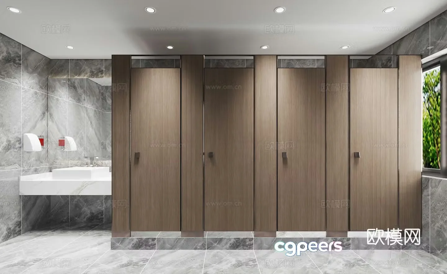 Public restroom Public restroom 3d model