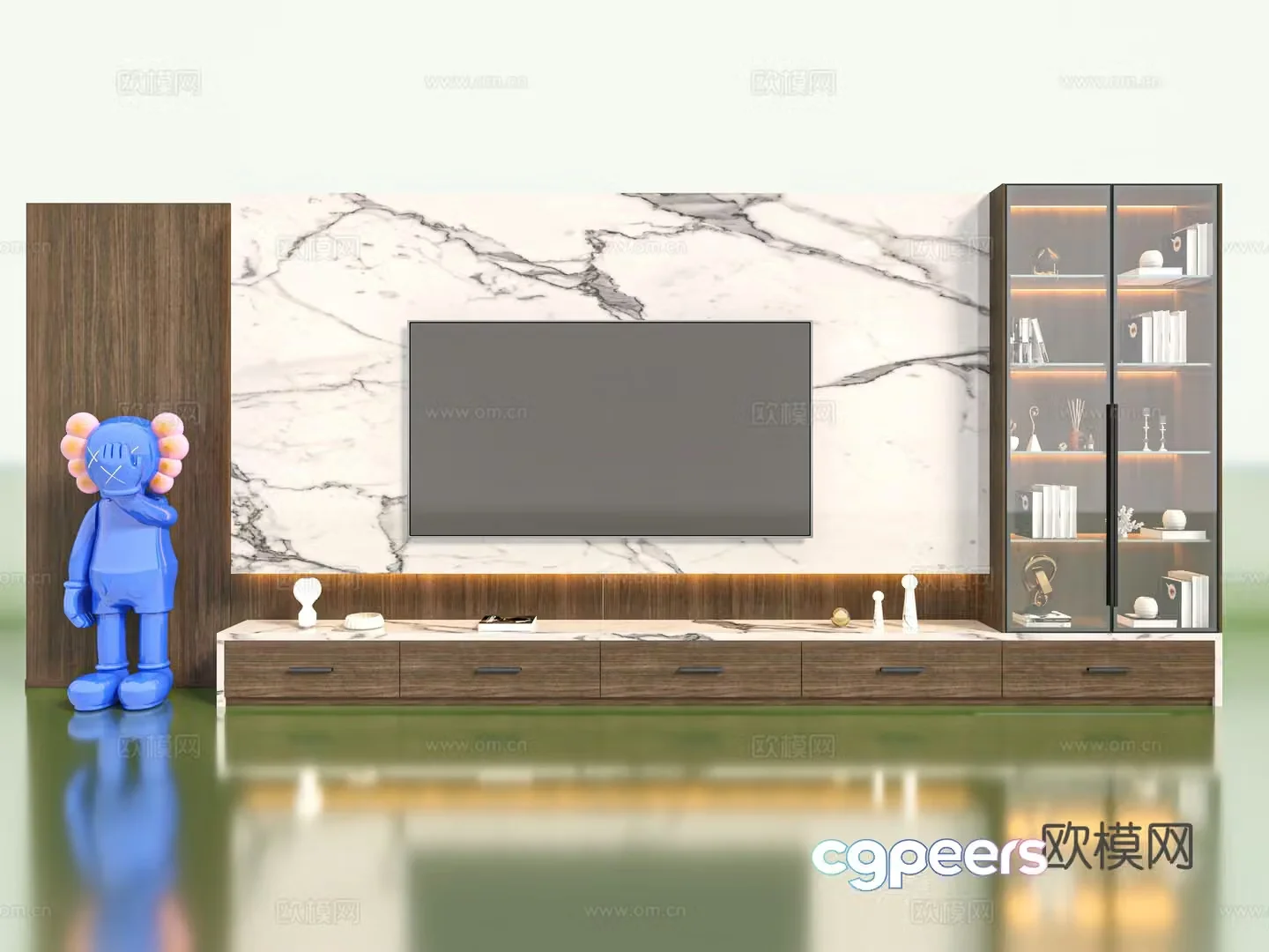 TV background wall 3d model