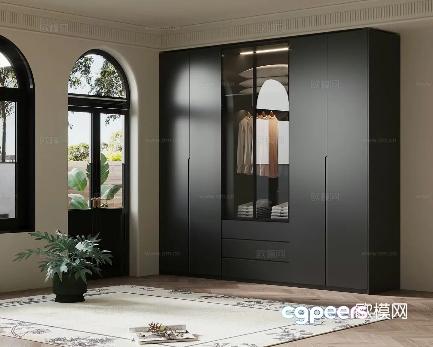 French wardrobe 3d model