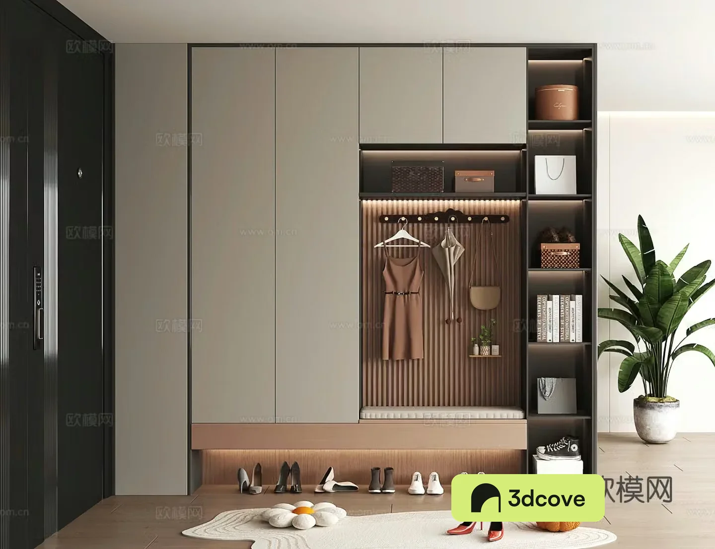 Shoe cabinet design shoe cabinet partition shoe cabinet porch shoe cabinet rendering