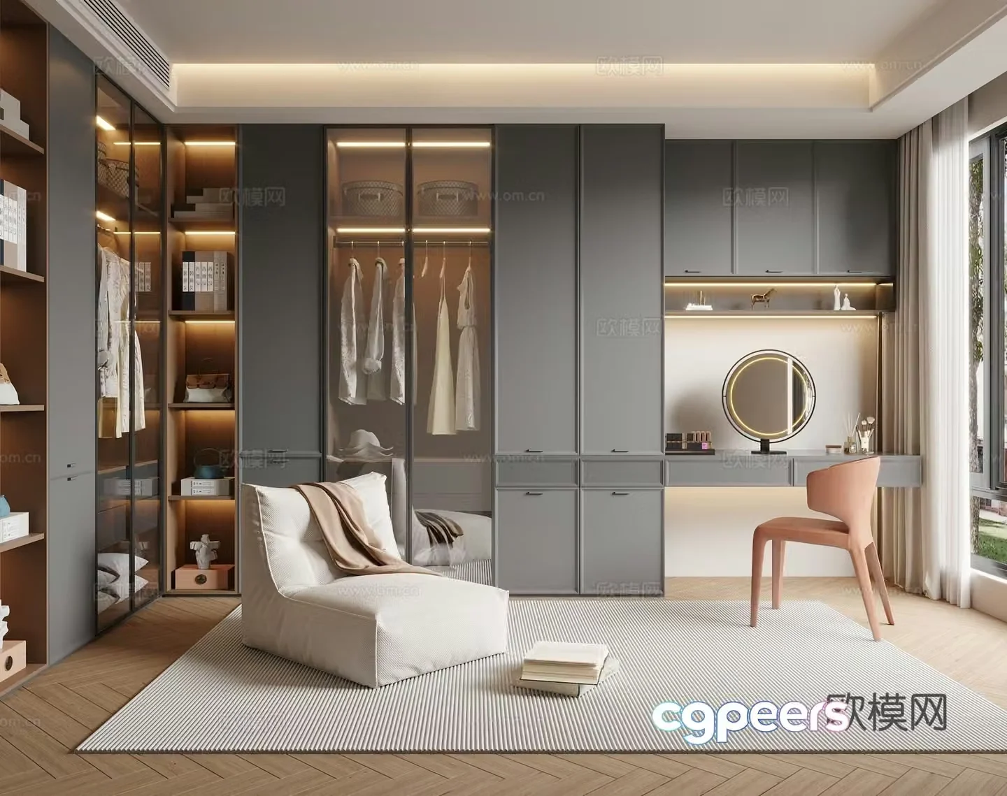 Modern cloakroom 3d model