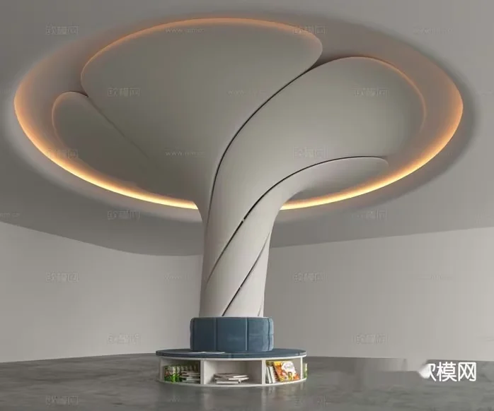 Modern Living Room 3D Model – 366 – VRAY Render
