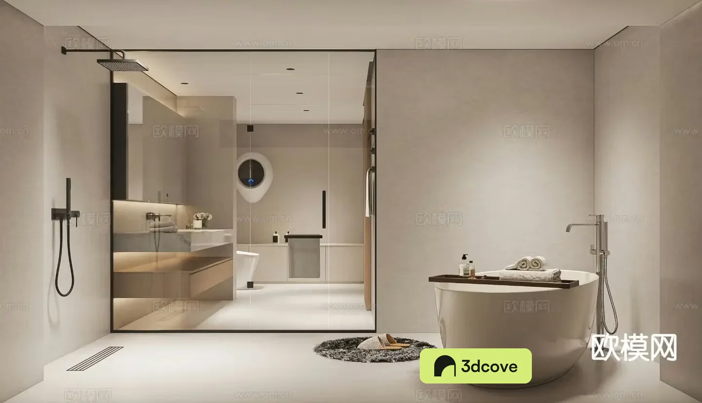Modern bathroom toilet