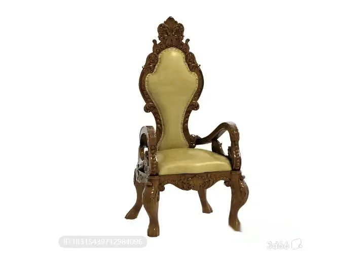 Wooden Throne Chair 3D Model – 7788 – VRAY Render