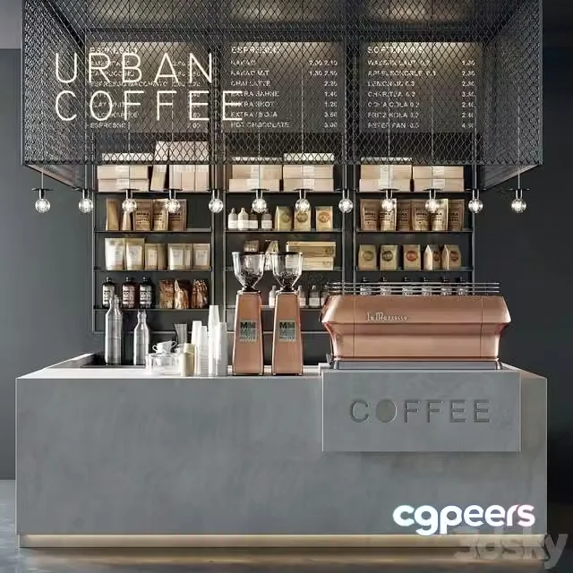 3ds Max Free – Coffee shop, cafes