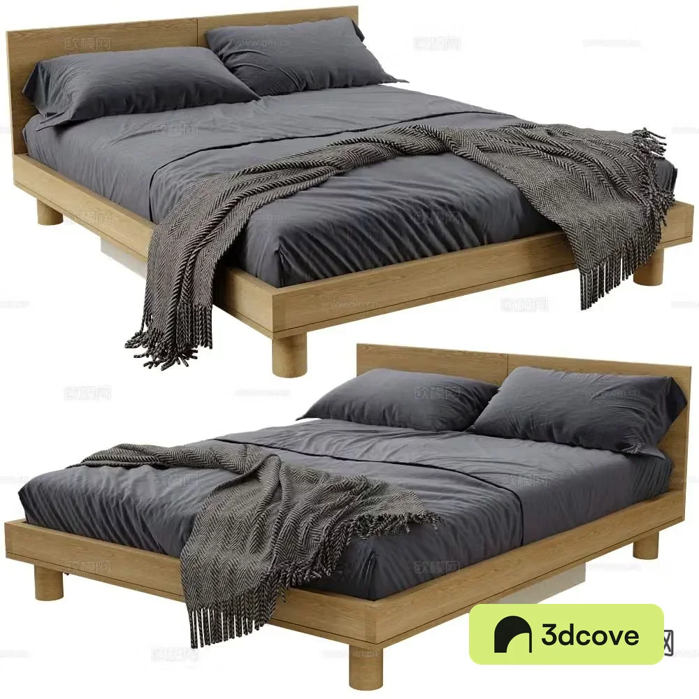 Wabi-sabi double bed