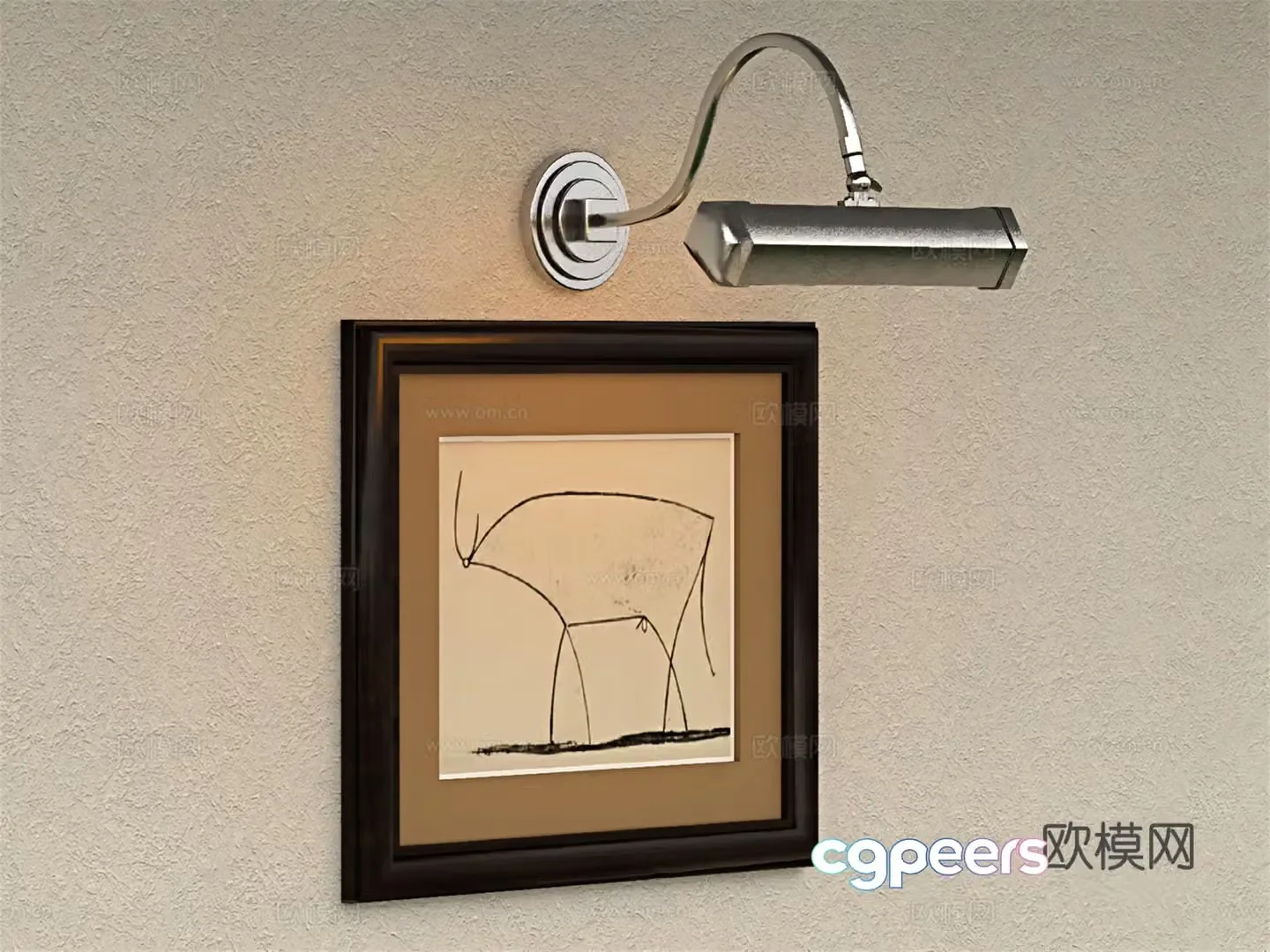 Modern medieval wall lamp hanging painting lamp wall lamp 3d model