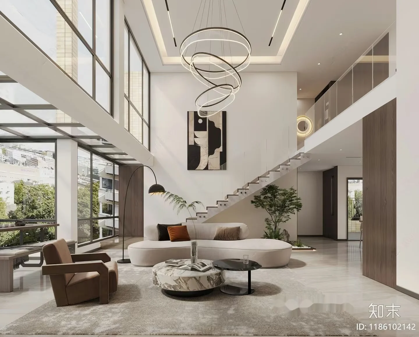 Modern Living Room 3D Model – 4766 – CORONA Render