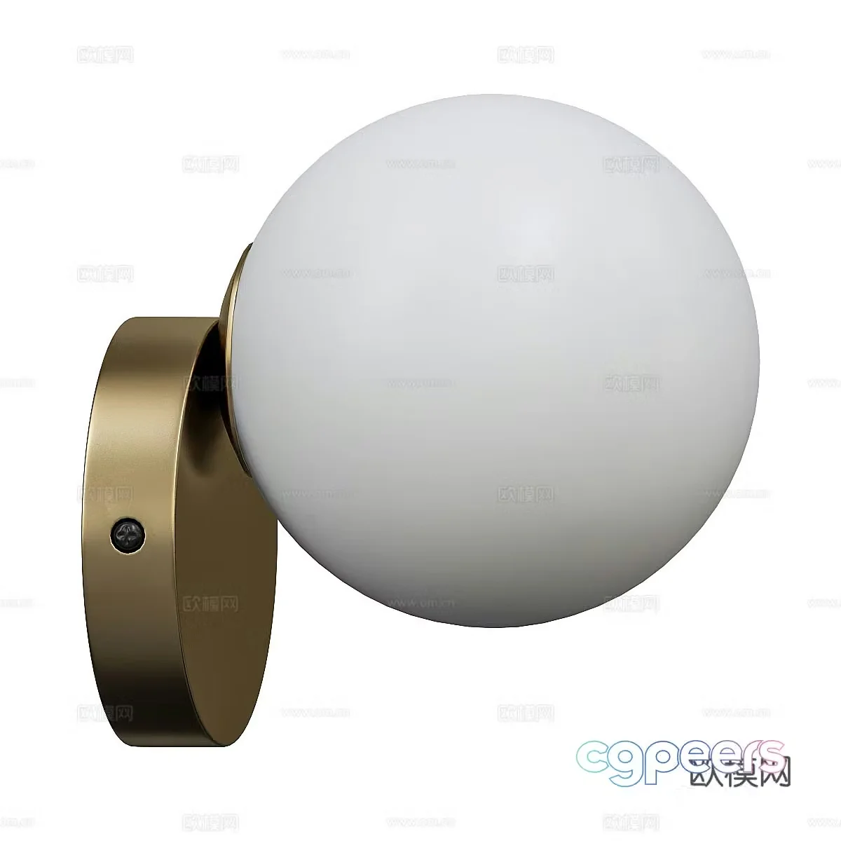 New Chinese light luxury spherical decorative wall light 3D model