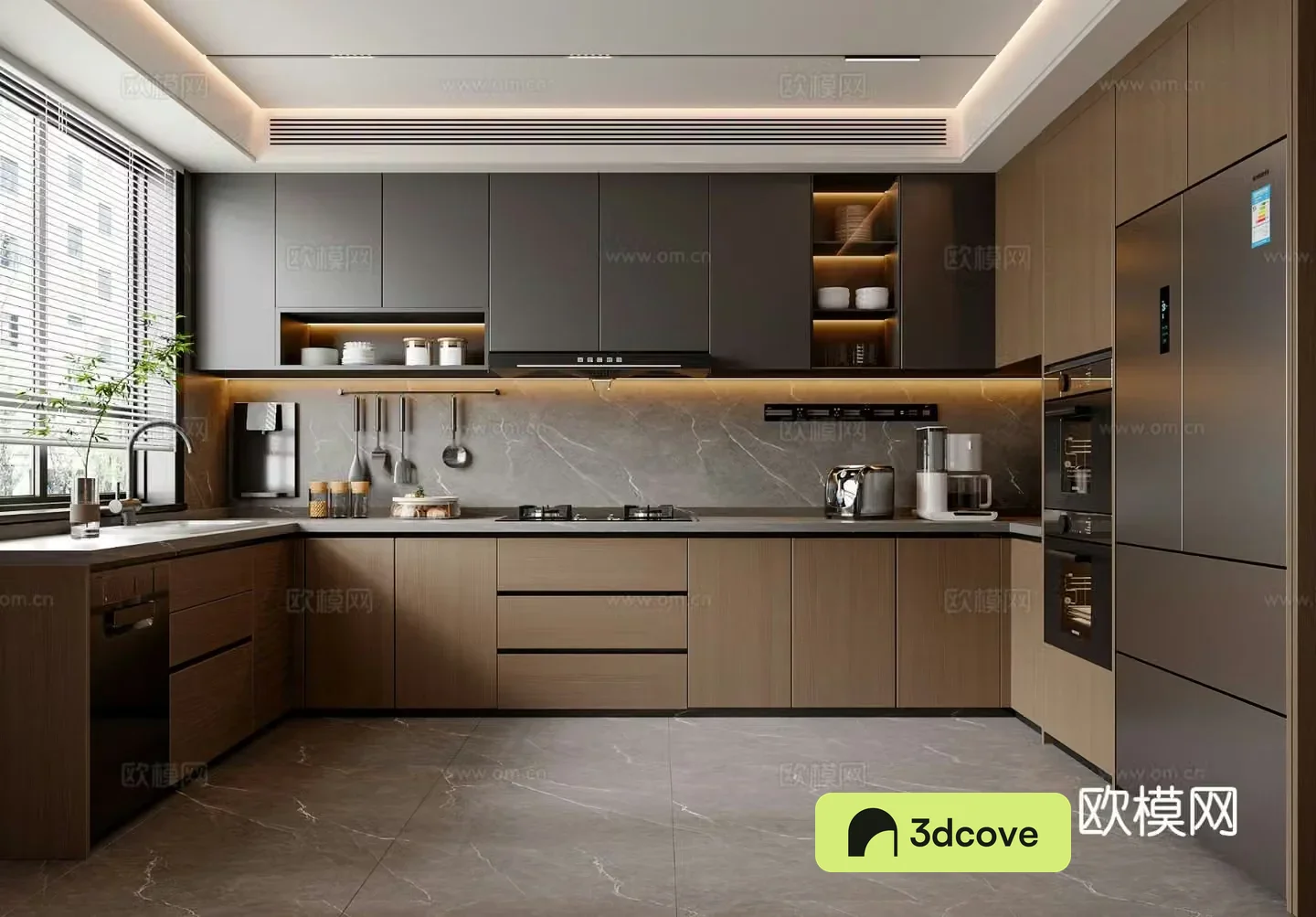 Italian kitchen supplies kitchen utensils refrigerator kitchen appliances cabinet