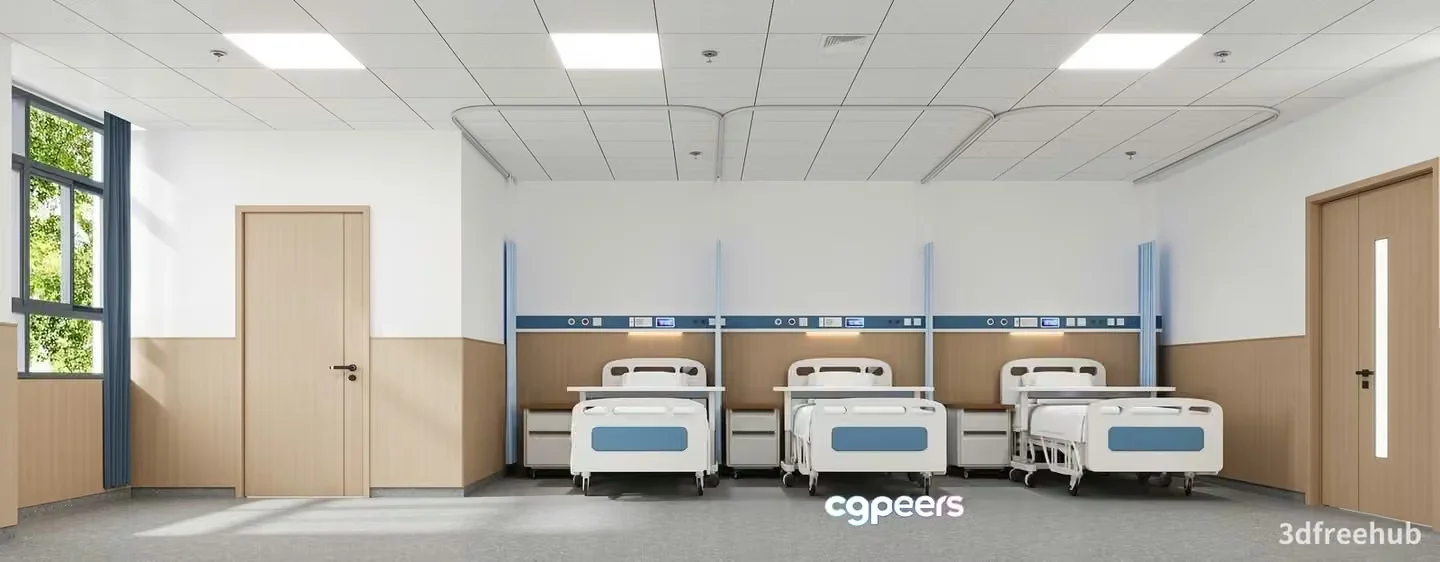 Modern Hospital Room 3D Model – 21959 – VRAY Render