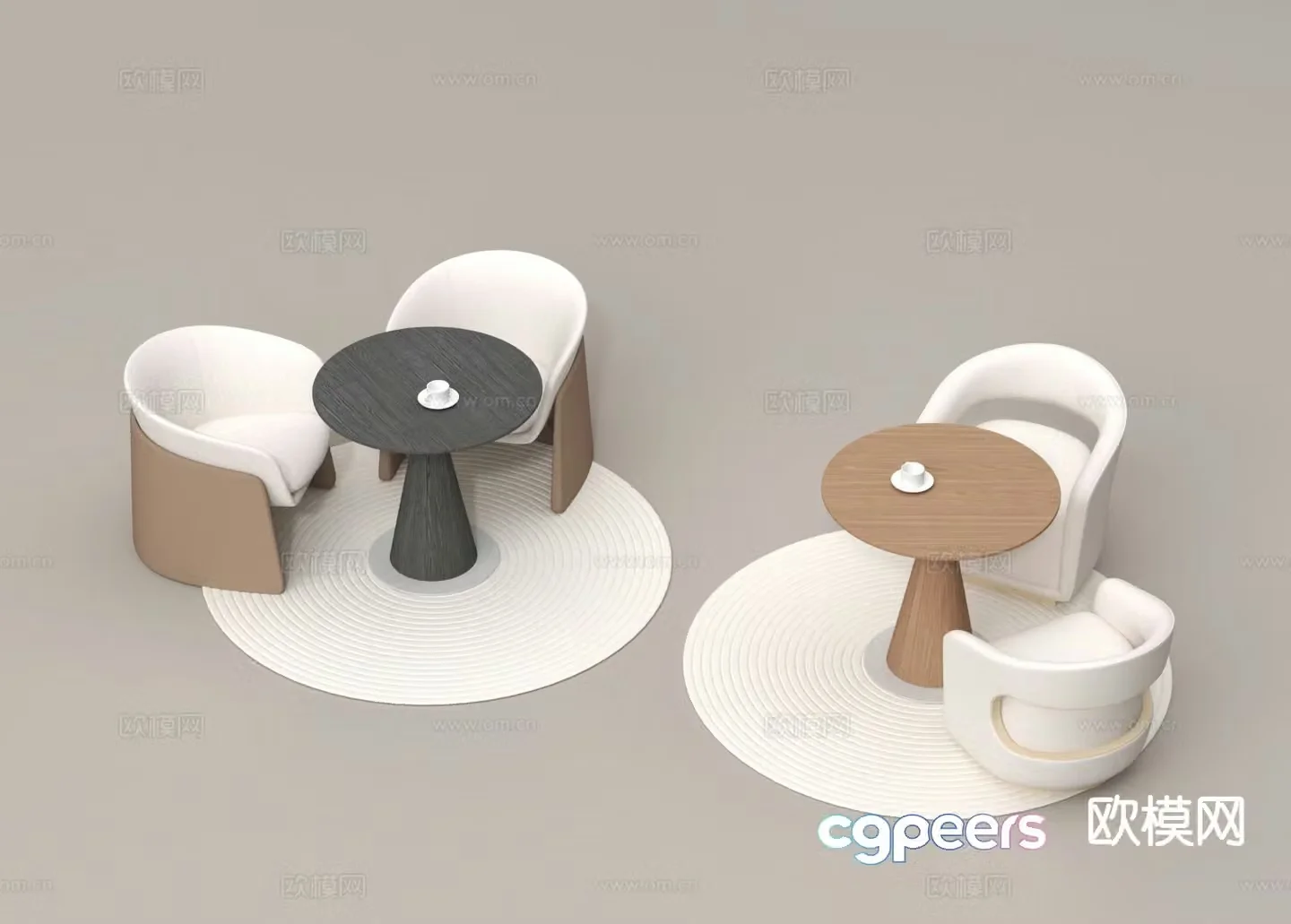 Modern coffee tables and chairs negotiation tables and chairs leisure tables and chairs 3D model