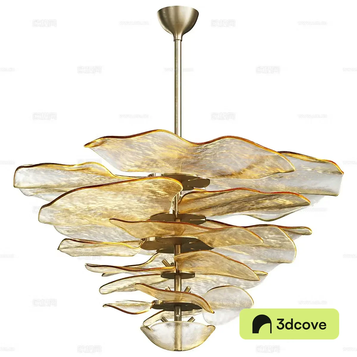 New Chinese style light luxury Lilypad Ambre chandelier
