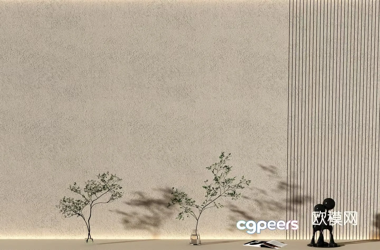 Modern paint Microcement Art paint Real stone paint Aquatic green plants Texture paint 3D model