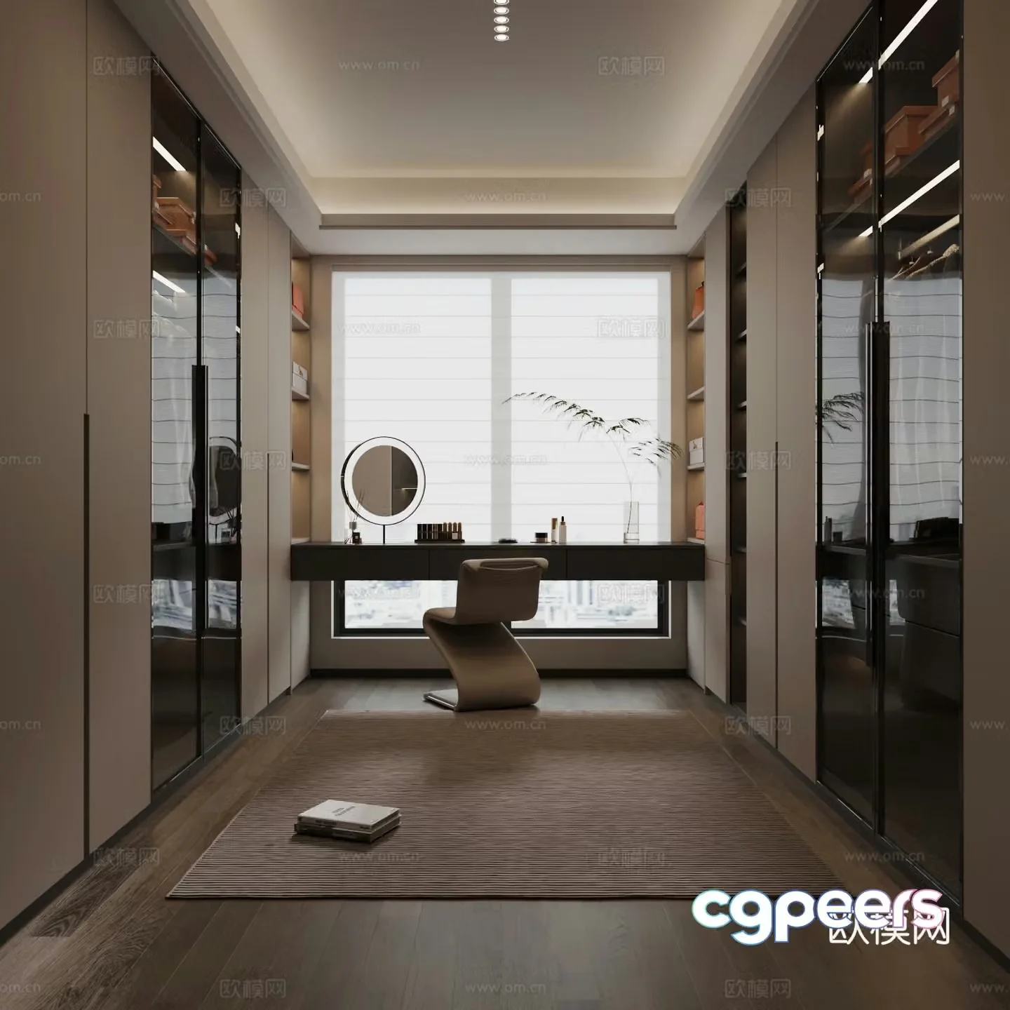 Modern cloakroom 3d model