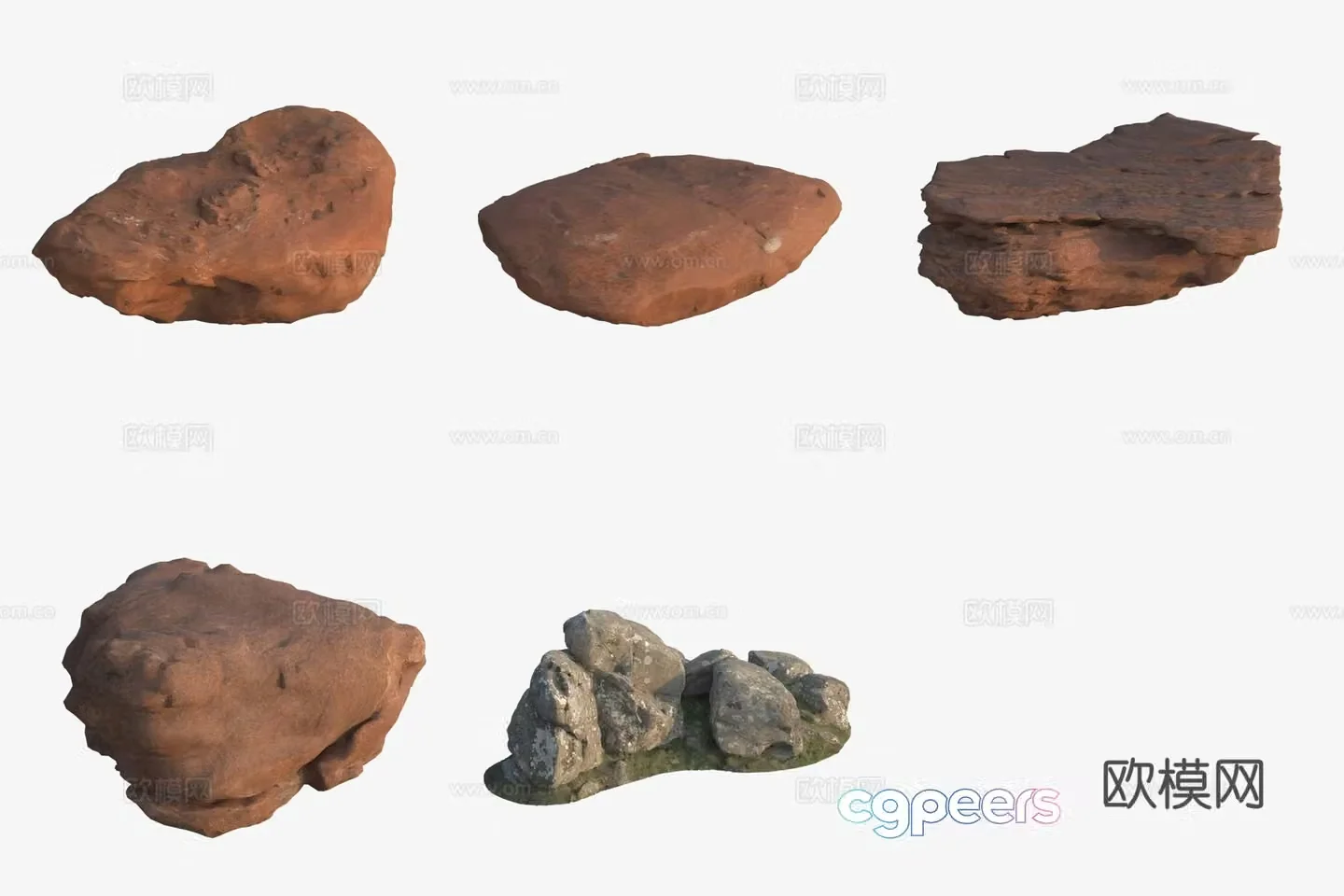 Big rocks by the sea 3d model