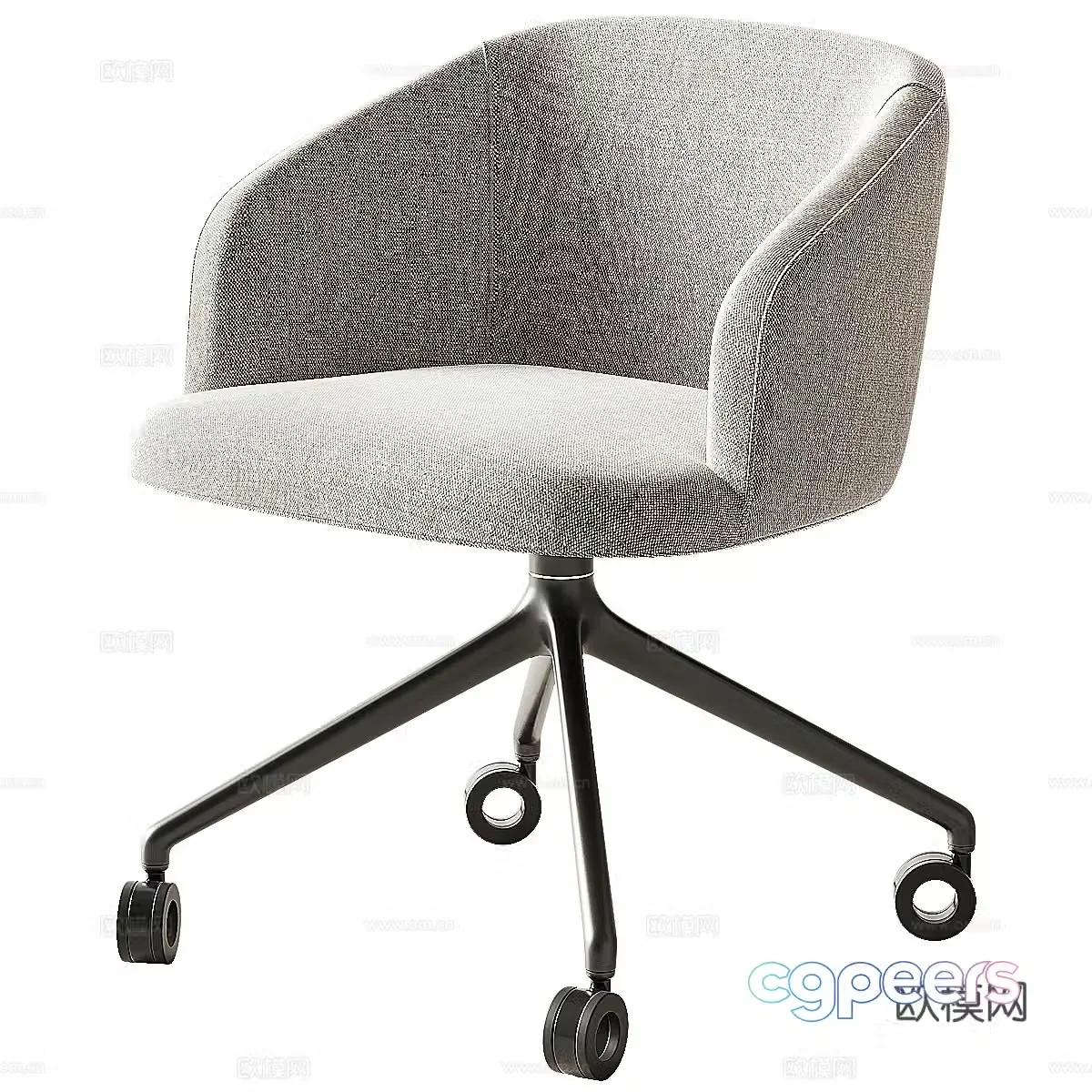 Fabric office chair staff chair work chair staff chair staff chair staff chair casual chair pulley rotary 3d model