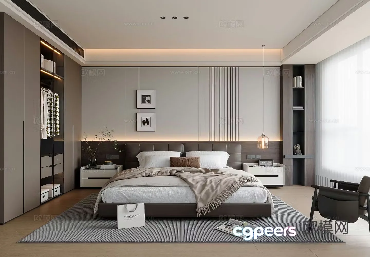 Modern bedroom 3d model